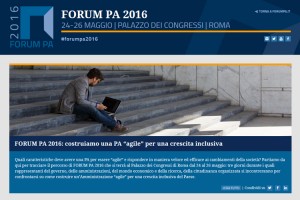 Il FORUM PA 2016 si terrà dal 24 al 26 maggio al Palazzo dei Congressi dell'Eur.
