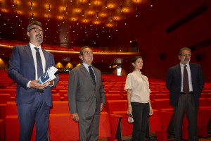 Alberto Sasso, Carlo Fuortes, Virginia Raggi, Antonio Rosati, Auditorium Nuvola